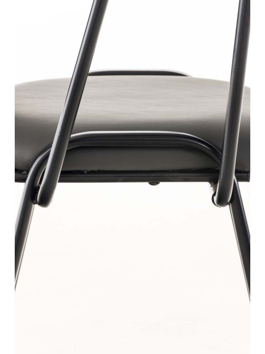 Kreslo Ken so skladacím stolíkom v imitácii kože, sivá