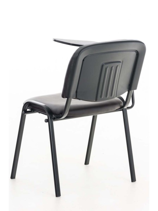 Kreslo Ken so skladacím stolíkom v imitácii kože, hnedá