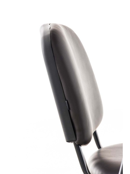 Kreslo Ken so skladacím stolíkom v imitácii kože, hnedá