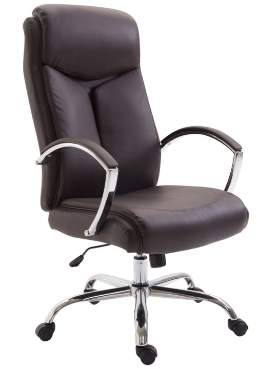 Kancelárske kreslo Vaud z umelej kože, hnedá