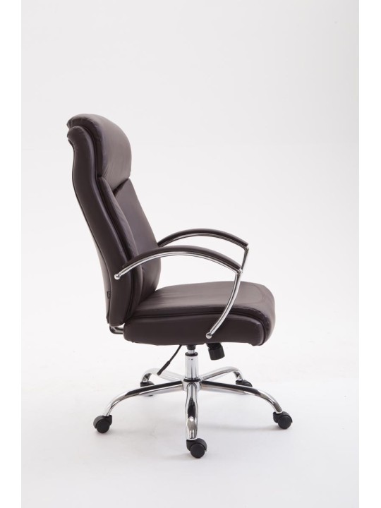 Kancelárske kreslo Vaud z umelej kože, hnedá