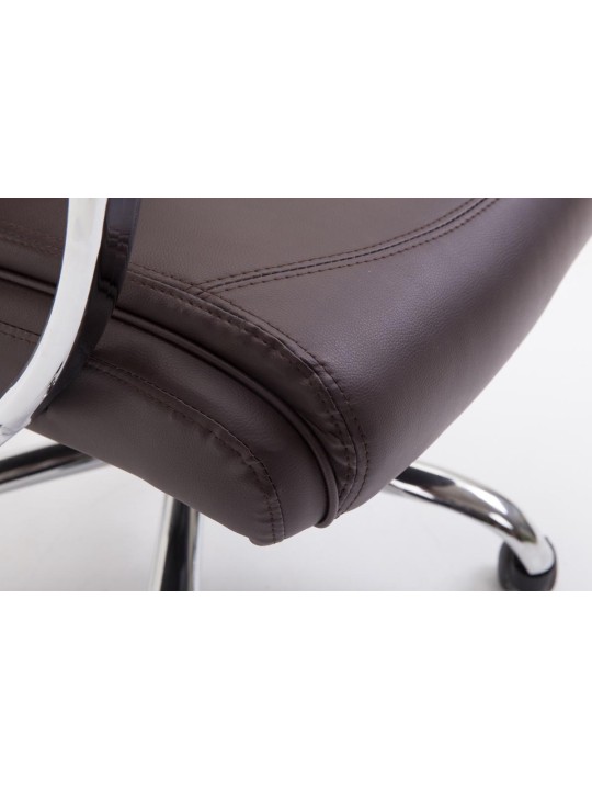 Kancelárske kreslo Vaud z umelej kože, hnedá