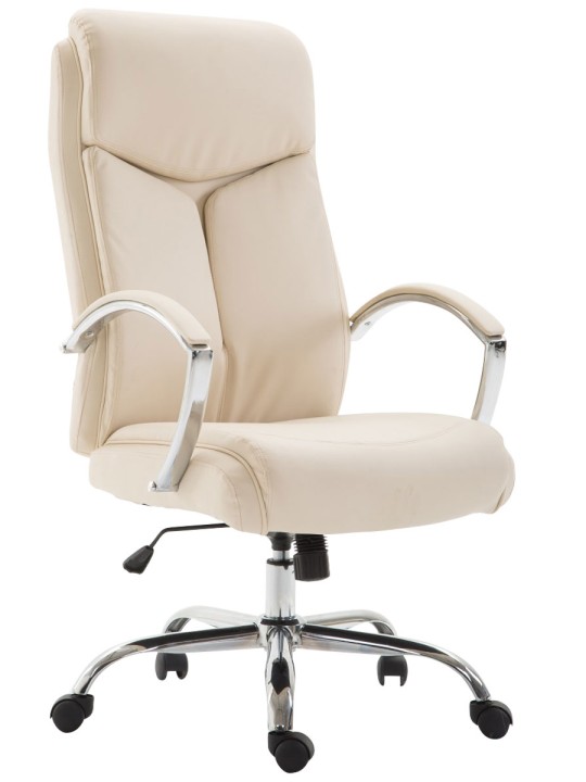 Kancelárske kreslo Vaud z umelej kože, krémová