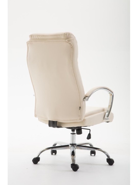 Kancelárske kreslo Vaud z umelej kože, krémová