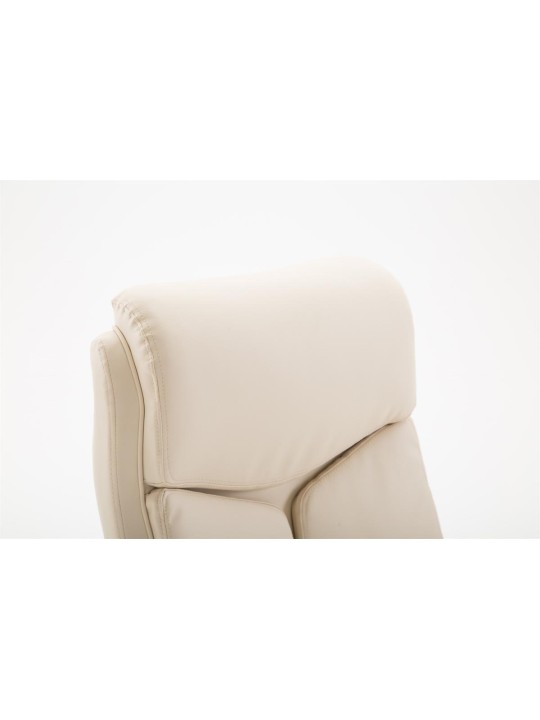 Kancelárske kreslo Vaud z umelej kože, krémová