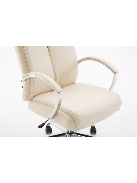 Kancelárske kreslo Vaud z umelej kože, krémová