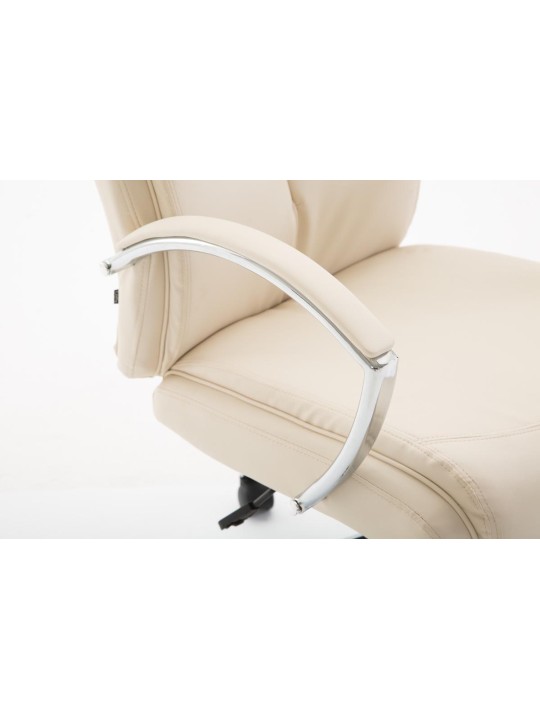 Kancelárske kreslo Vaud z umelej kože, krémová