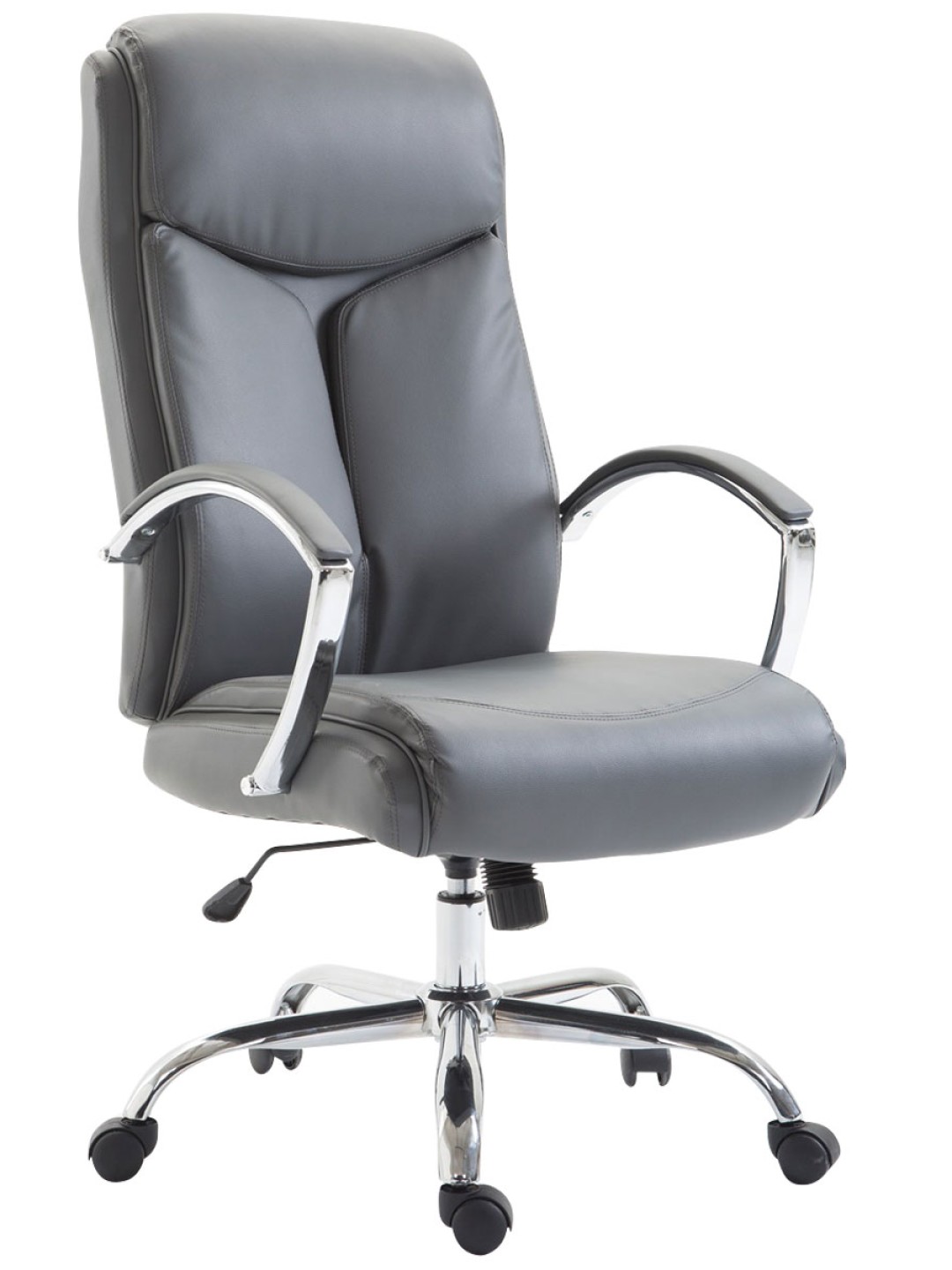 Kancelárske kreslo Vaud z umelej kože, sivá