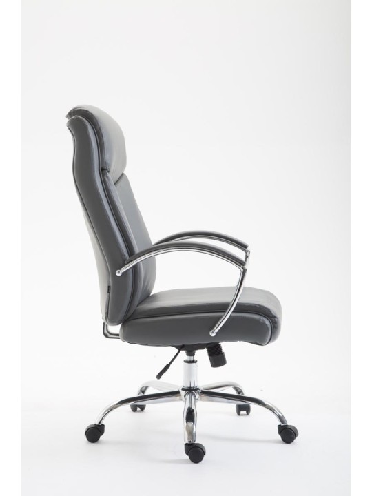 Kancelárske kreslo Vaud z umelej kože, sivá