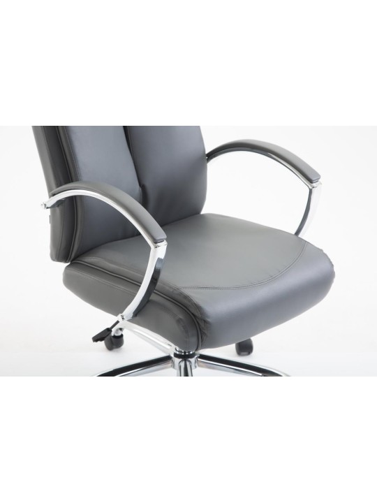 Kancelárske kreslo Vaud z umelej kože, sivá