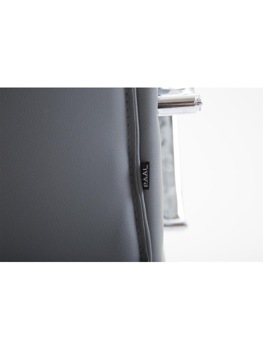 Kancelárske kreslo Vaud z umelej kože, sivá