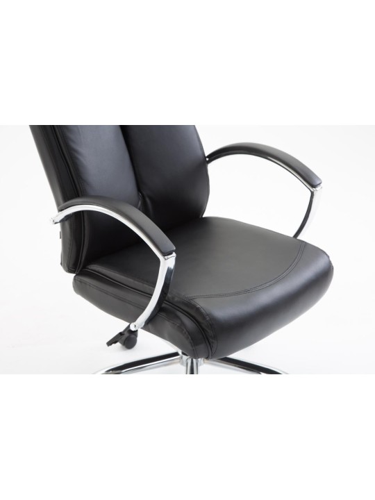 Kancelárske kreslo Vaud z umelej kože, čierna