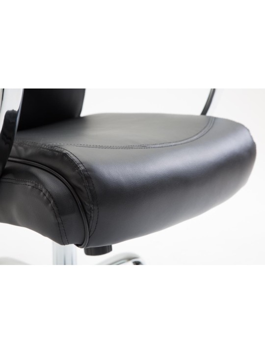 Kancelárske kreslo Vaud z umelej kože, čierna