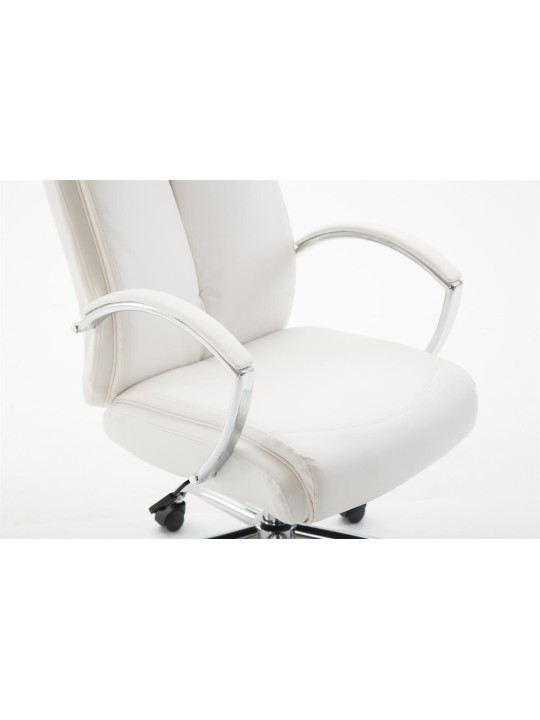 Kancelárske kreslo Vaud z umelej kože, biela