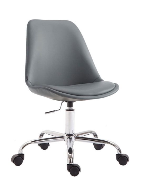 Kancelárske kreslo Toulouse z umelej kože, sivá