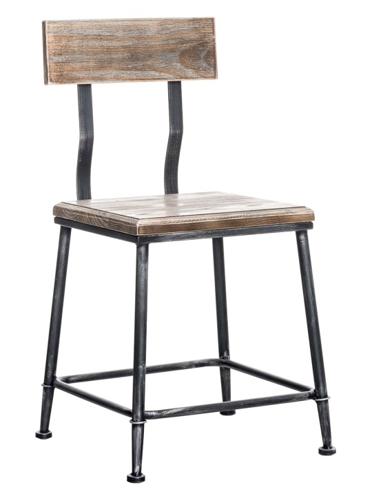 Bistro stolička Queens, drevo, antické striebro