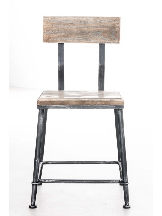 Bistro stolička Queens, drevo, antické striebro