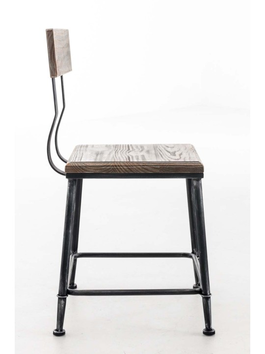 Bistro stolička Queens, drevo, antické striebro