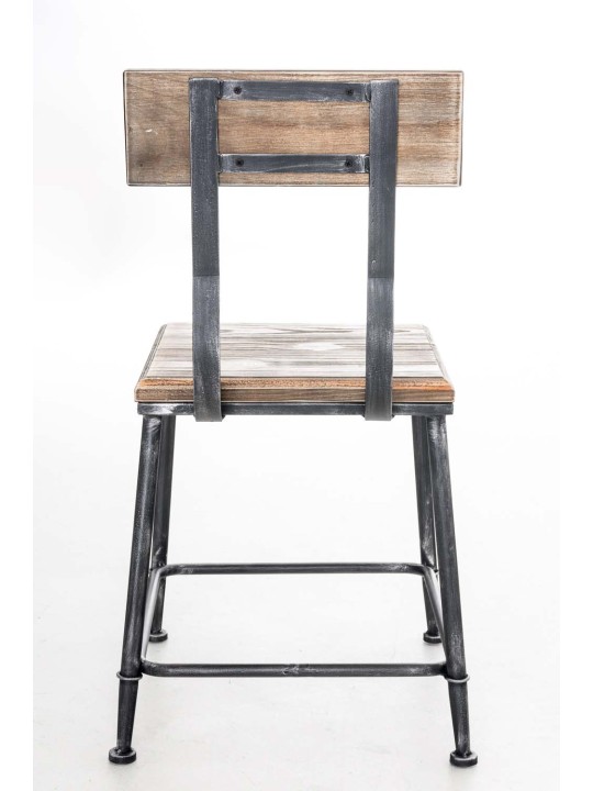 Bistro stolička Queens, drevo, antické striebro