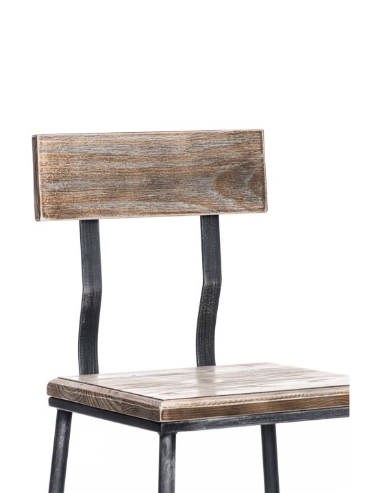 Bistro stolička Queens, drevo, antické striebro