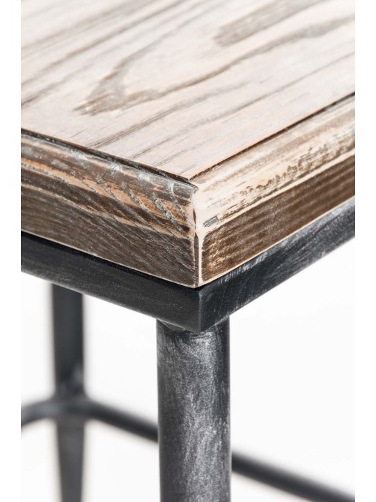 Bistro stolička Queens, drevo, antické striebro