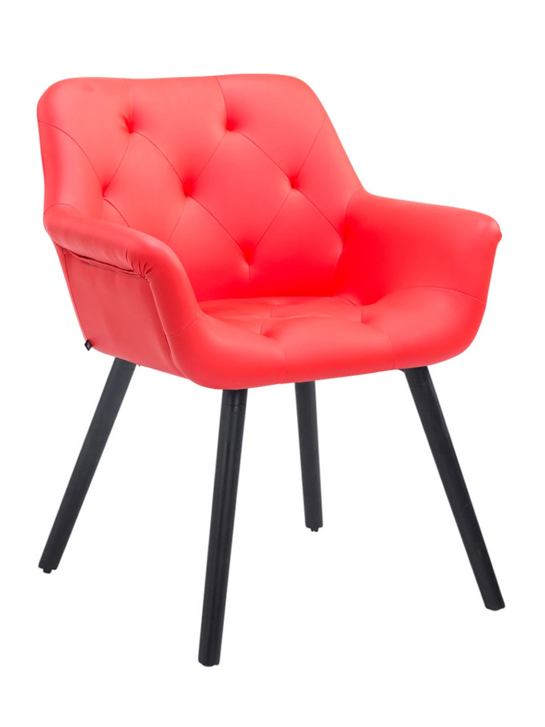Kreslo pre návštevy Cassidy z umelej kože, červená
