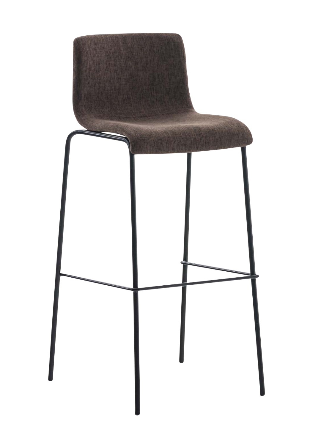 Barová stolička Hoover látkový 4-nohý rám, hnedá