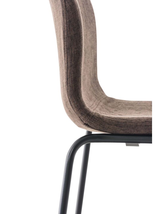 Barová stolička Hoover látkový 4-nohý rám, hnedá