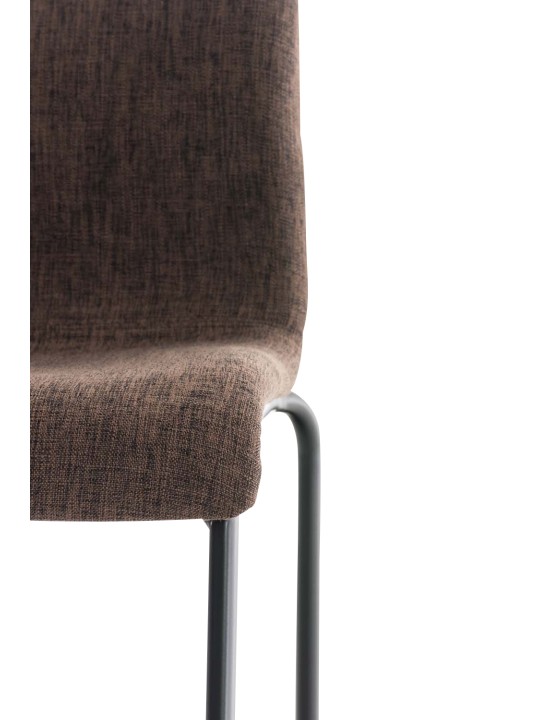 Barová stolička Hoover látkový 4-nohý rám, hnedá