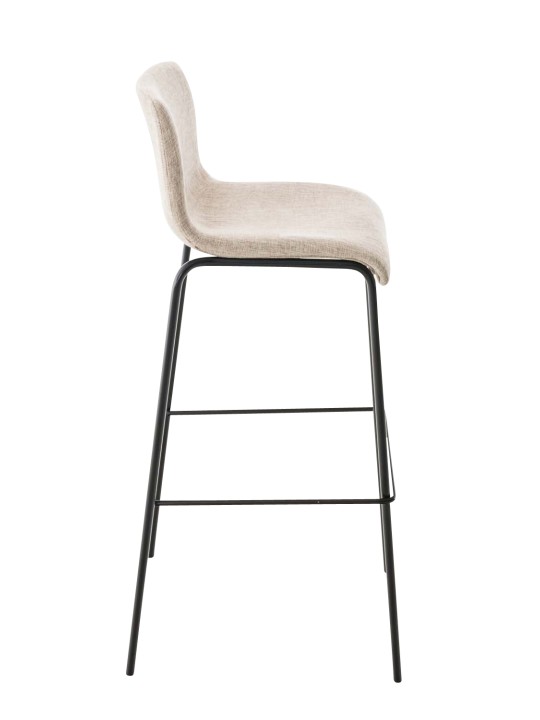 Barová stolička Hoover látkový 4-nohý rám, krémová