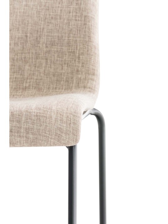 Barová stolička Hoover látkový 4-nohý rám, krémová