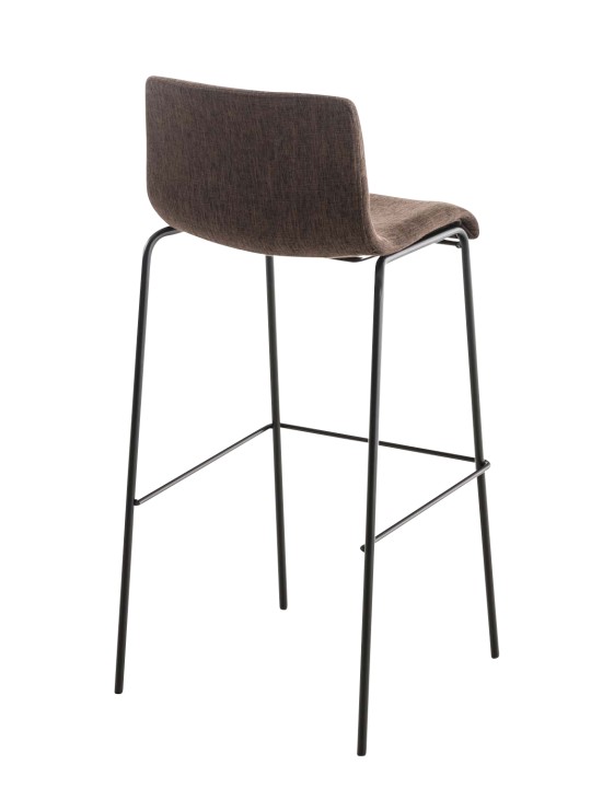 Sada 2 barových stoličiek Hoover látkový 4-nohý rám, hnedá