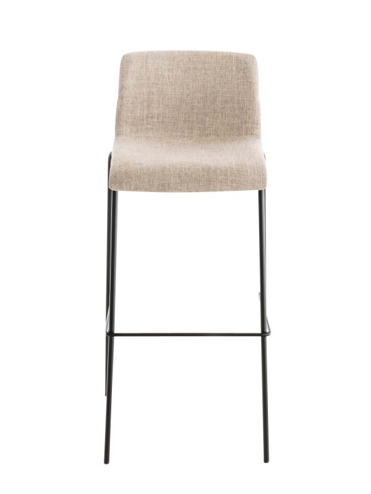 Sada 2 barových stoličiek Hoover látkový 4-nohý rám, krémová