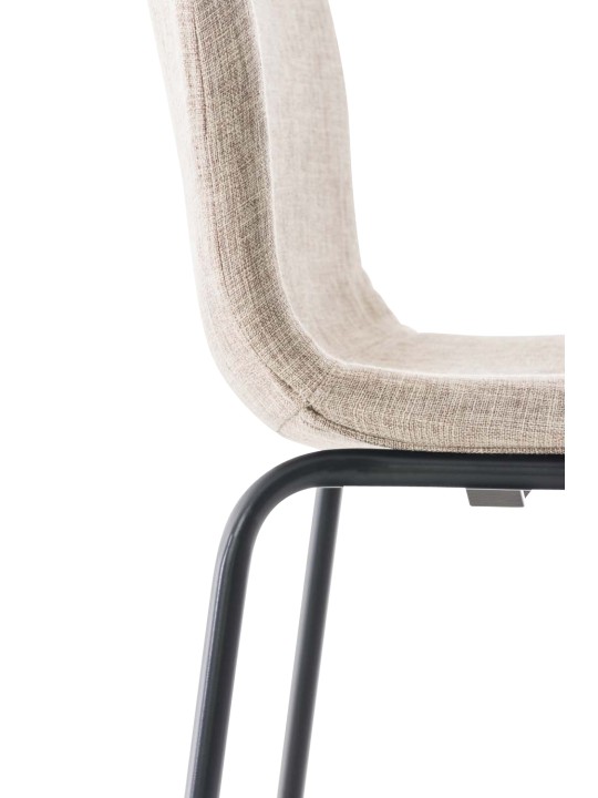 Sada 2 barových stoličiek Hoover látkový 4-nohý rám, krémová