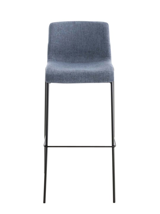 Sada 2 barových stoličiek Hoover látkový 4-nohý rám, modrá