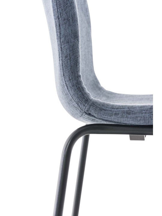 Sada 2 barových stoličiek Hoover látkový 4-nohý rám, modrá