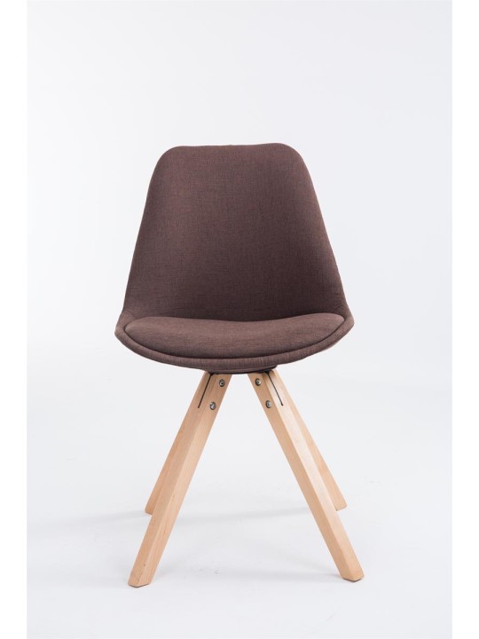 Stolička pre návštevy Toulouse látka Natura Square, hnedá