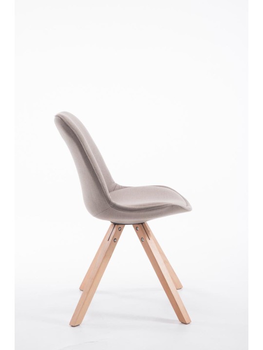 Stolička pre návštevy Toulouse látka Natura Square, šedohnedá