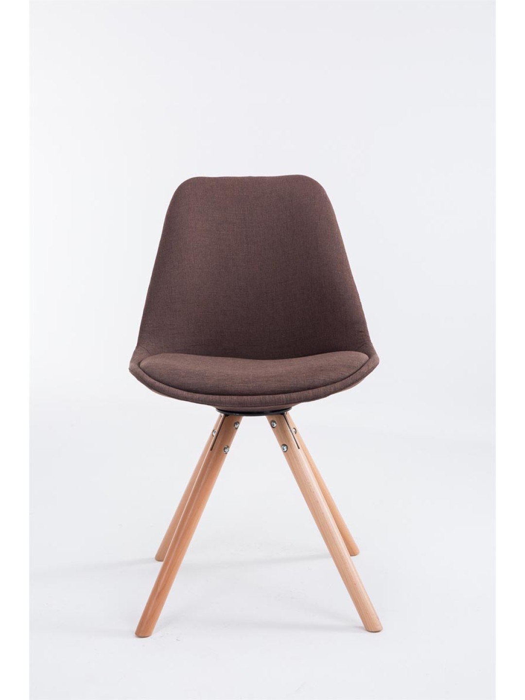 Stolička pre návštevy Toulouse látka Natura okrúhla, hnedá