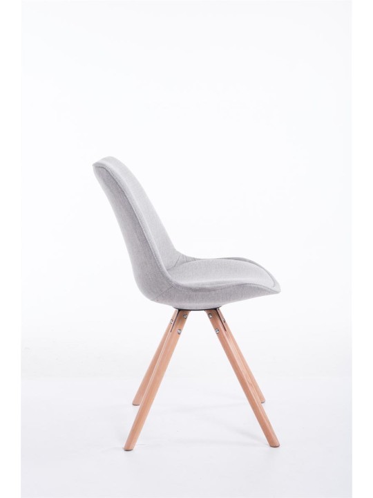 Stolička pre návštevy Toulouse látka Natura okrúhla, sivá