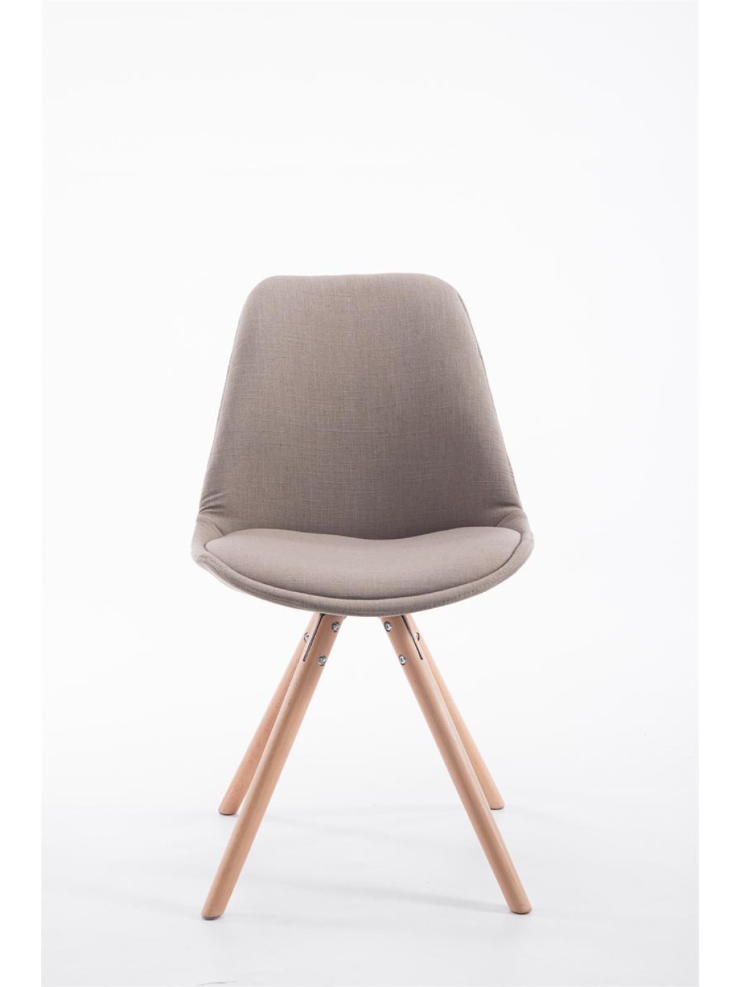 Stolička pre návštevy Toulouse látka Natura okrúhla, šedohnedá