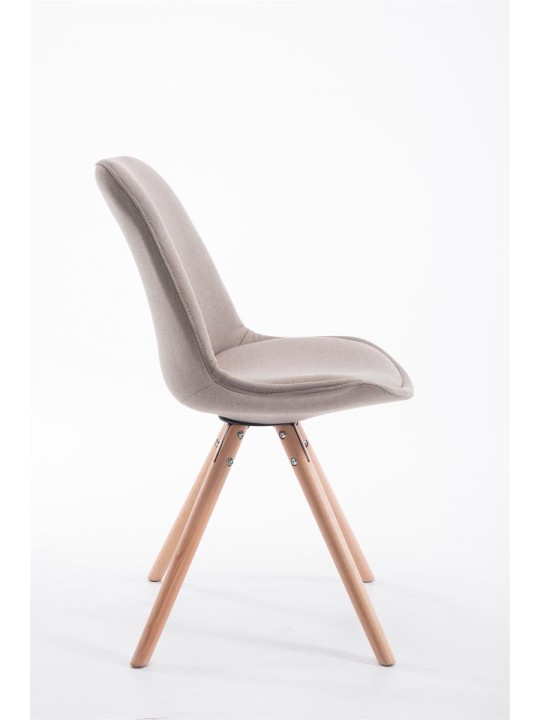 Stolička pre návštevy Toulouse látka Natura okrúhla, šedohnedá