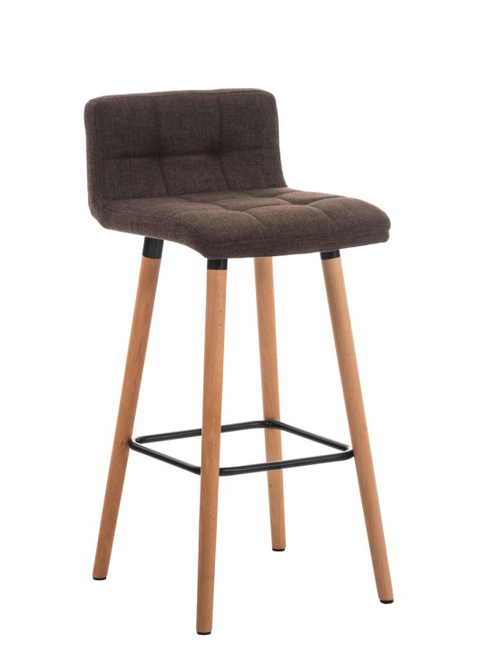 Sada 2 barových stoličiek Lincoln fabric natural, hnedá