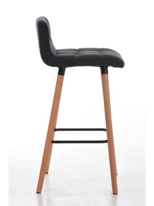 Sada 2 barových stoličiek Lincoln fabric natural, tmavosivá