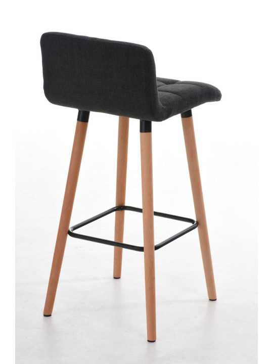 Sada 2 barových stoličiek Lincoln fabric natural, tmavosivá