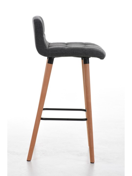 Sada 2 barových stoličiek Lincoln fabric natural, svetlosivá