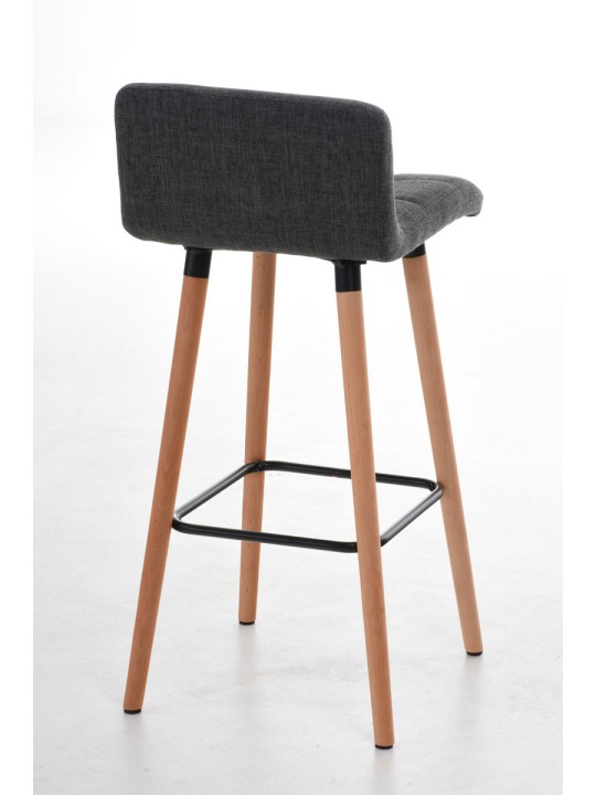 Sada 2 barových stoličiek Lincoln fabric natural, svetlosivá