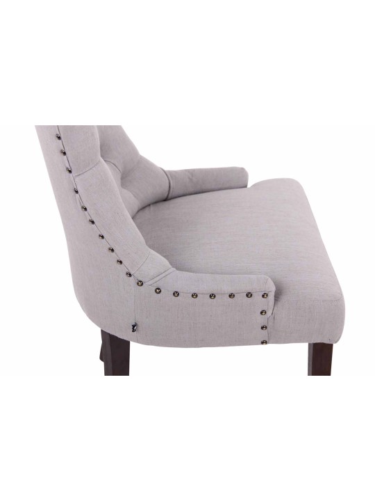 Jedálenská stolička Aberdeen látka starožitná, sivá