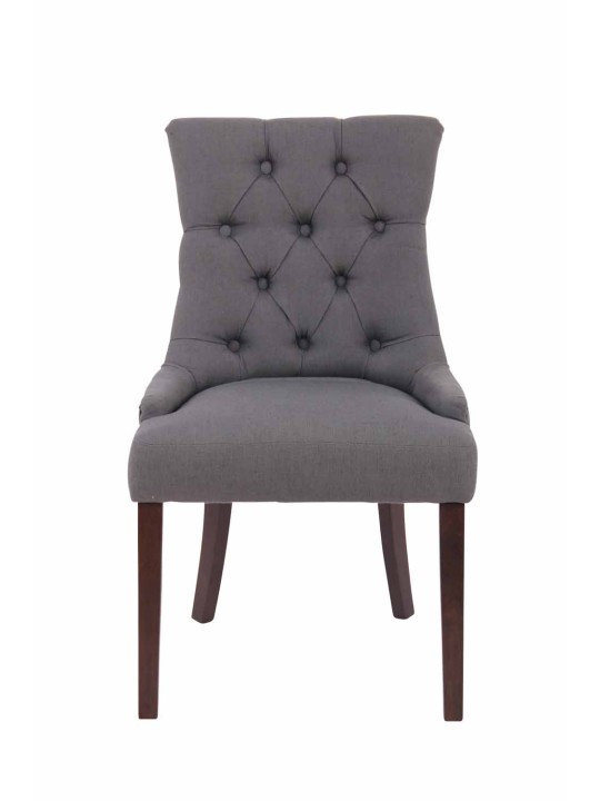 Jedálenská stolička Aberdeen látka starožitná, tmavosivá