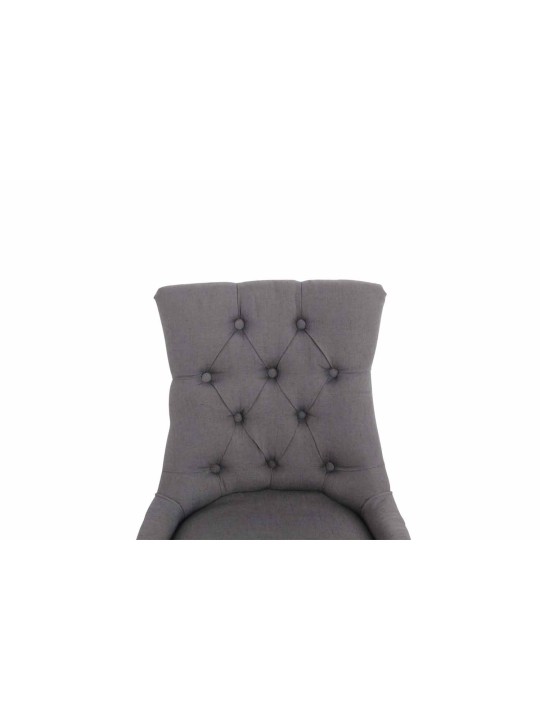 Jedálenská stolička Aberdeen látka starožitná, tmavosivá